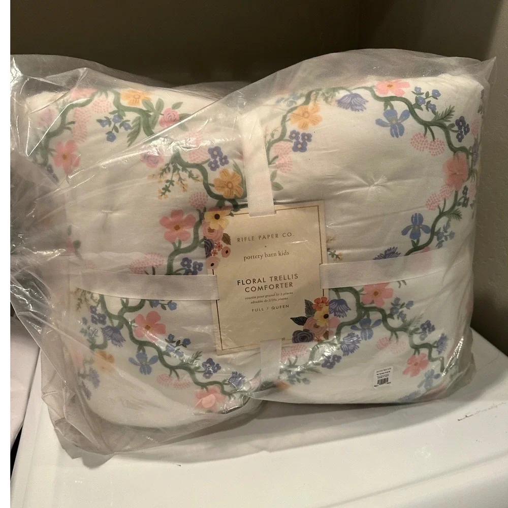 Pottery Barn Kids Rifle Paper Floral Trellis Quilt